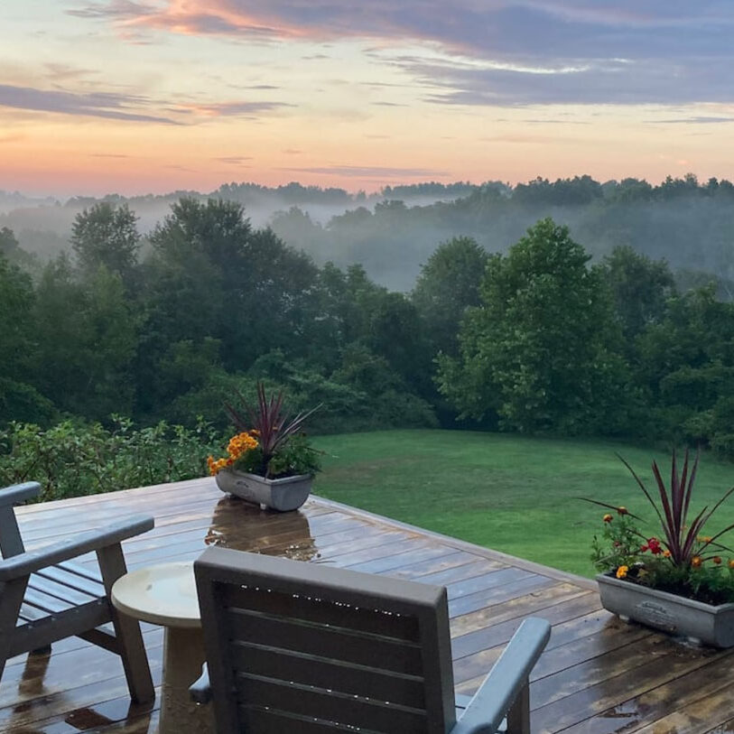 Morgan County Tourism Cabin Deck View